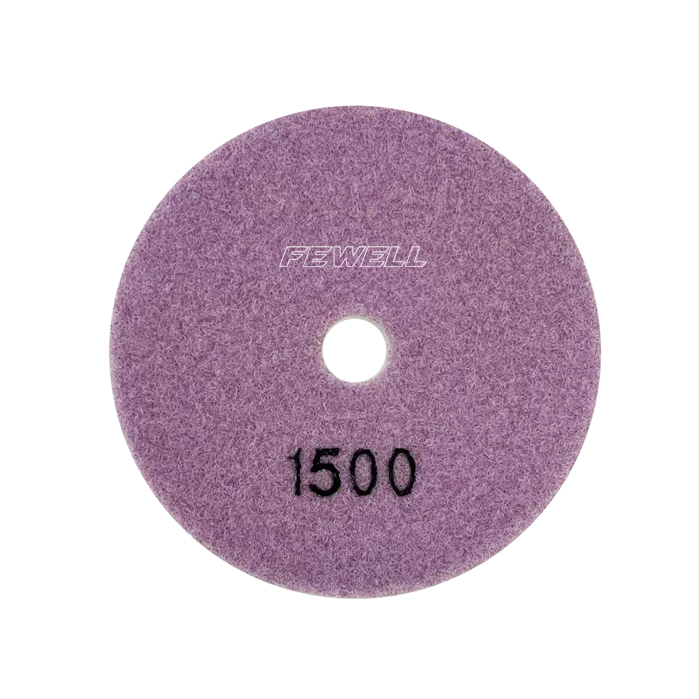 High quality 4inch 100mm 1500# diamond polishing Pads for wet polishing stone marble granite ceramic concrete
