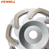 High quality Cold Press sintered 5" 125*22.23mm L segment type cup-shaped diamond grinding cup wheel for abrasiving concrete marble granite terrazzo