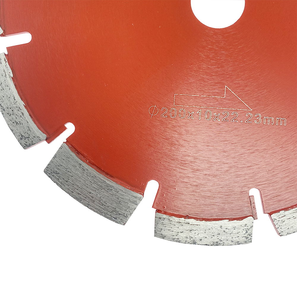 High quality Laser welded 8inch 200*10*22.23mm diamond concrete saw blade for cutting sandstone