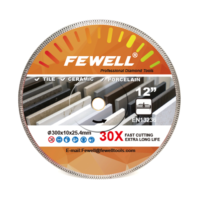 12in Tile Saw Blade Dry Wet Cutting 10mm Segment Height disc wheel For Porcelain Ceramic Tile Cutter Blade