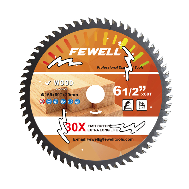 165*60T*20mm TCT Circular Blade with Silent Line for Wood Cutting Disc for Angle Grinder