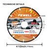 4.5inch Vacuum Brazed Diamond Cutting Disc Fast Cutting Stainless Steel, Metal, Rebar, Steel, Iron Saw Blade