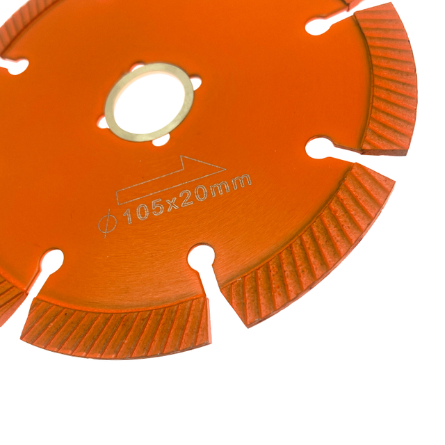 High quality Cold Press 4inch 105*2.2*10*20mm Segmented Fine Turbo Diamond Saw Blade for Cutting Concrete and Bricks, General Purpose