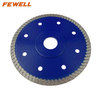 High quality Hot Press 5inch 125*1.3*7*22.23mm with reinforced center sintered diamond turbo saw blade for cutting ceramic tile