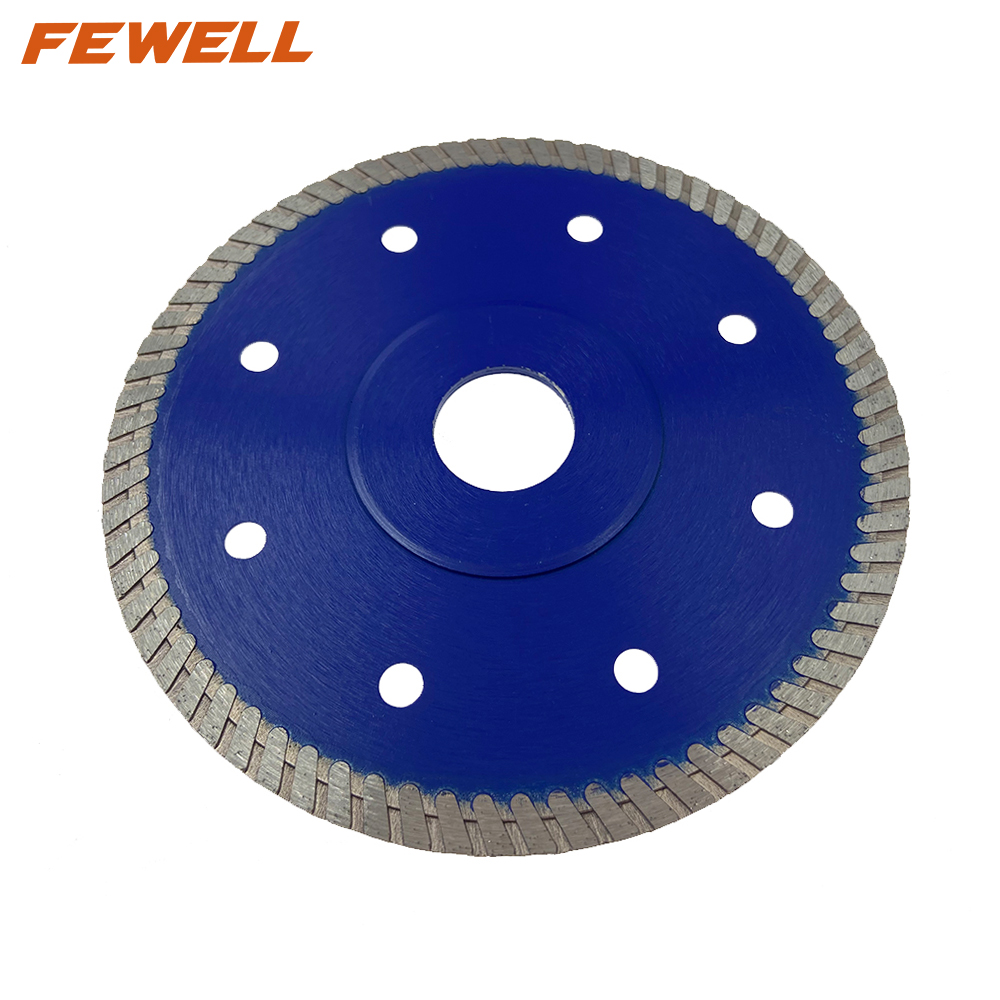 High quality Hot Press 5inch 125*1.3*7*22.23mm with reinforced center sintered diamond turbo saw blade for cutting ceramic tile
