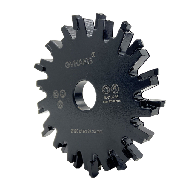 Tungsten carbide v groove 120x15/17x22.23mm saw blade plates for heating warming floor fermacell