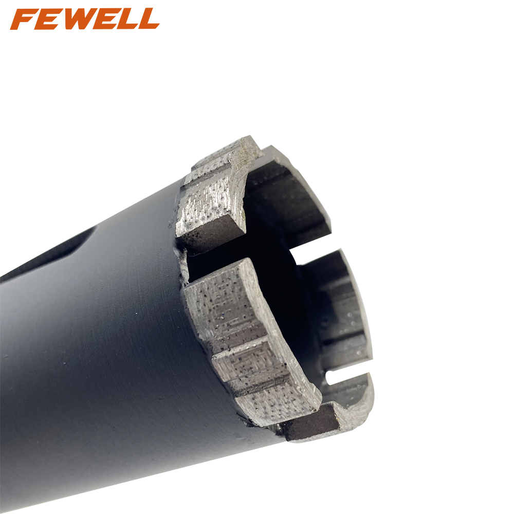 High quality laser welded 52*10*450*1-1/4''-7UNC arix segments diamond core drill bit for cutting concrete