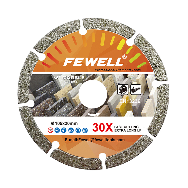High quality 4-9inch 105-230mm electroplated diamond saw blade for cutting marble granite