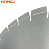 Premium quality 14/16inch 350/400*15*50mm Silver Brazed arix segment silent diamond saw blade for wet cutting granite