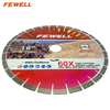 Premium quality 14/16inch 350/400*15/20*60 with 50mm ring Silver Brazed arix segment diamond saw blade for cutting granite