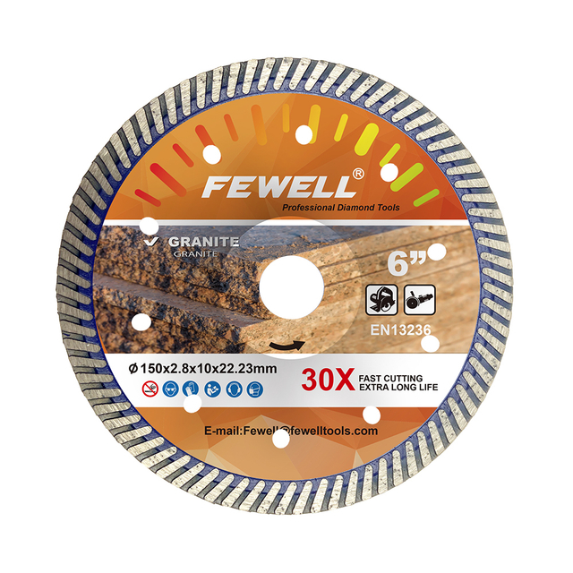 High quality Hot Press 6/7inch 150/180*2.8*10*22.23mm diamond turbo bowl saw blade for cutting granite