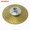 High quality 4.5-9inch 115-230mm M14 flange double side triangle shape blade electroplated diamond saw blade for marble
