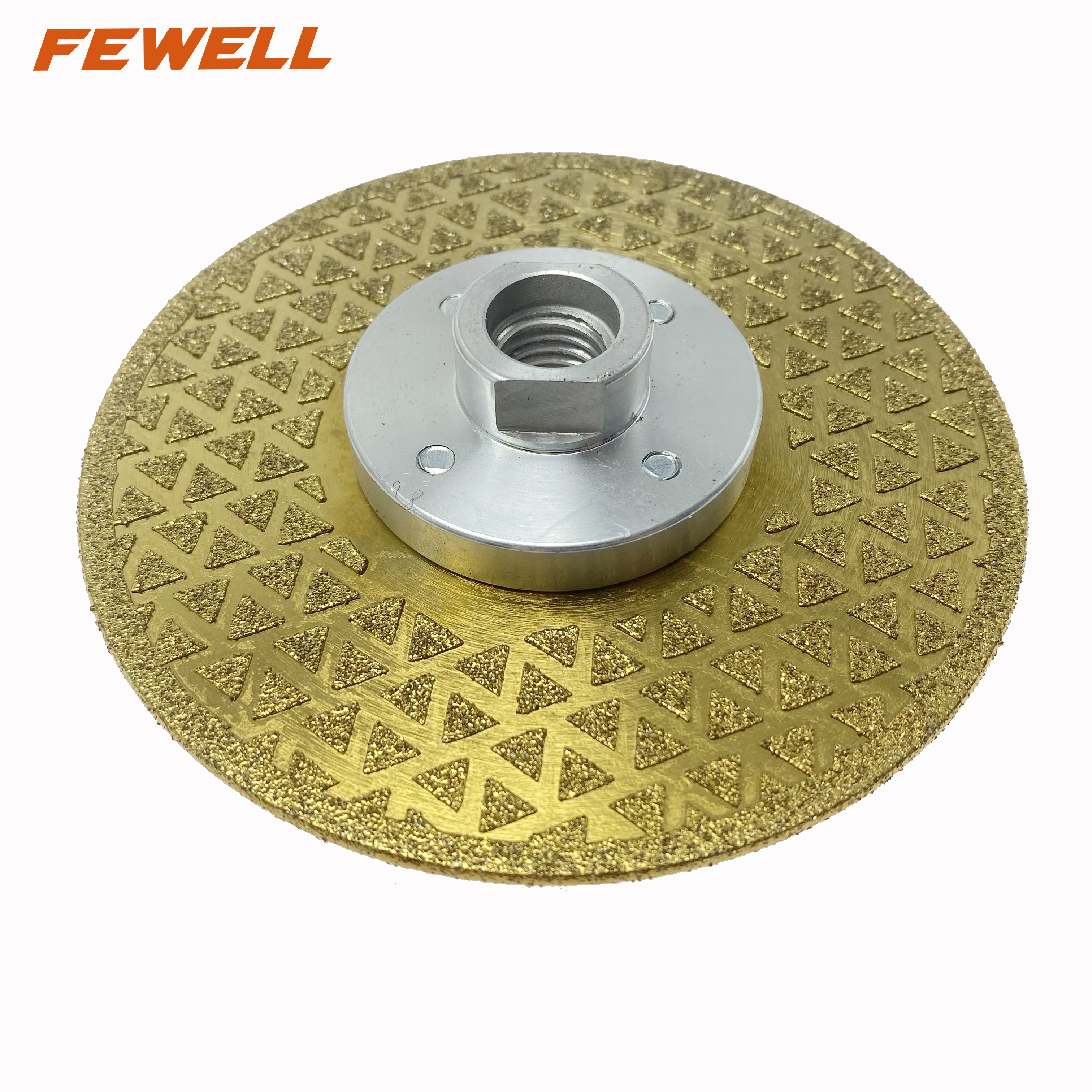 High quality 4.5-9inch 115-230mm M14 flange double side triangle shape blade electroplated diamond saw blade for marble