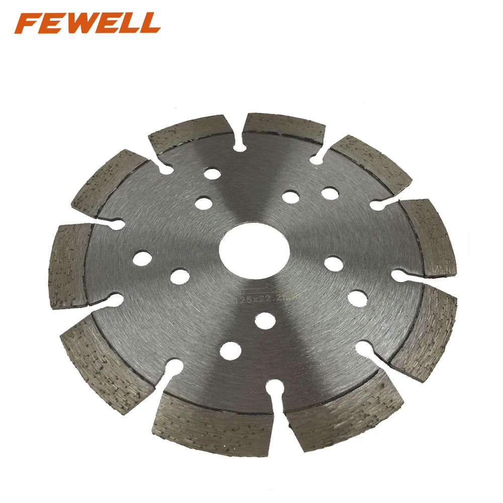High quality Laser welded 5inch 125*30*2.2*10*22.23mm with cooling holes diamond saw blade for granite