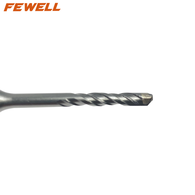 High quality SDS plus Carbide Single Tip 6mm Double Flute Electric Hammer Drill Bit for Concrete wall Masonry Hard Stone Granite