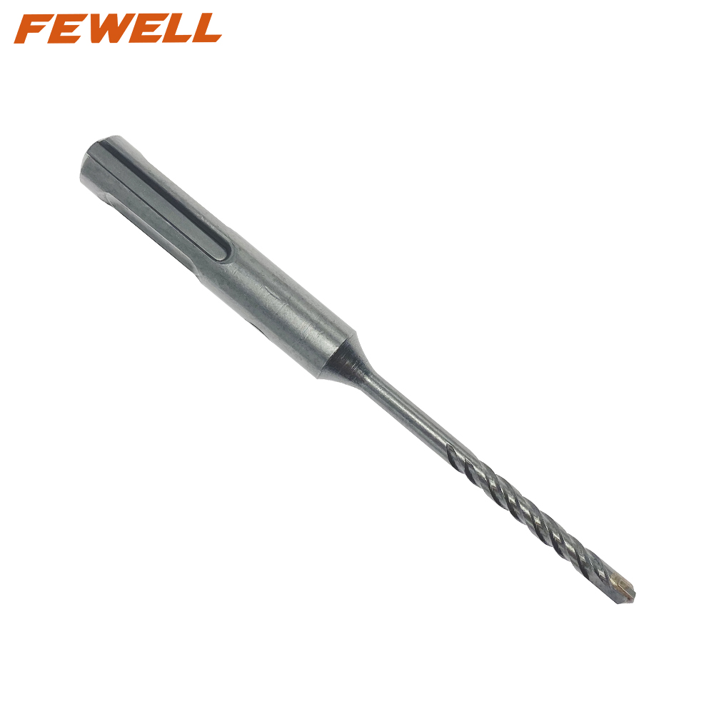 High quality SDS Plus Carbide Single Flat Tip 4*110/160mm Double Flute Electric hammer Drill Bit for Concrete wall Masonry Granite