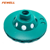 High quality Silver Brazed 4/4.5inch 100/115*5*M14 turbo diamond grinding cup wheel disc for concrete stone