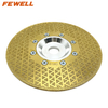 High quality 7inch 180*22.23 flange single side triangle shape electroplated diamond saw blade for marble 