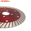 High quality Cold Press 4.5inch 115*1.8*15*20mm Segmented turbo diamond saw blade with cooling holes for cutting granite