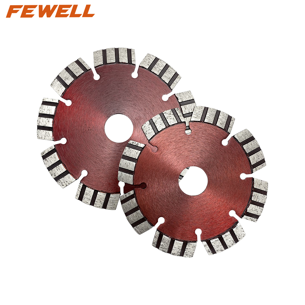  High quality Laser welded 115/125*12*22.23mm 4.5/5inch diamond segmented turbo saw blade for cutting concrete