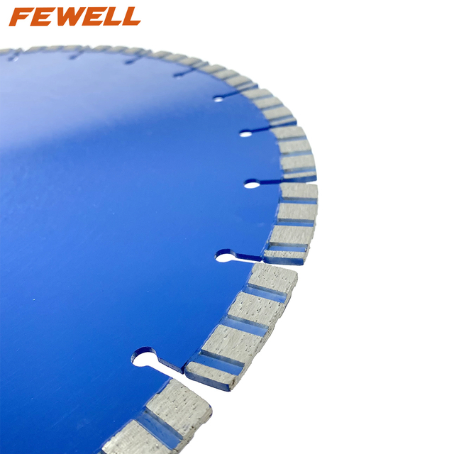 High quality laser welded 350*12*20mm 14” diamond turbo saw blade for cutting concrete stone