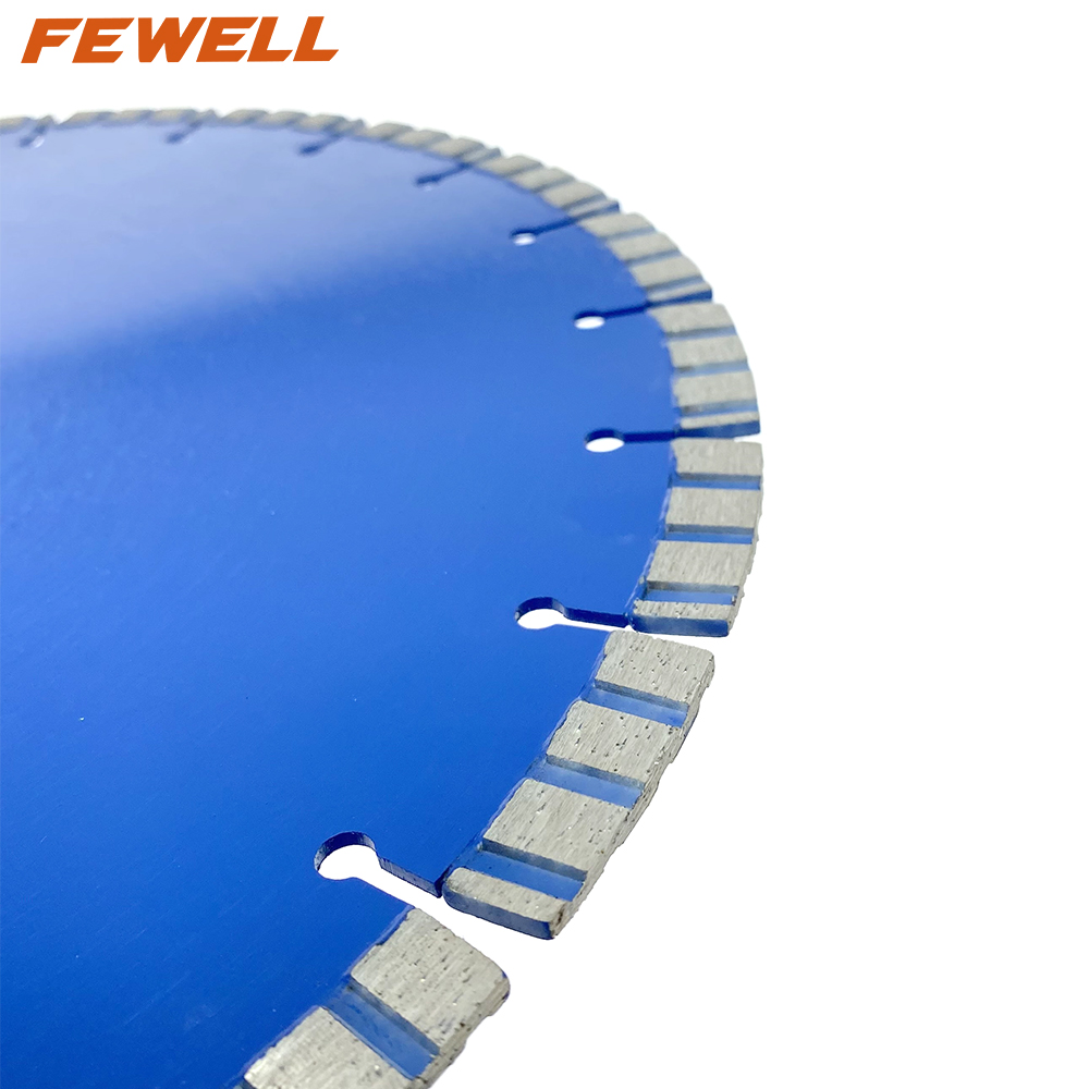 High quality laser welded 350*12*20mm 14” diamond turbo saw blade for cutting concrete stone