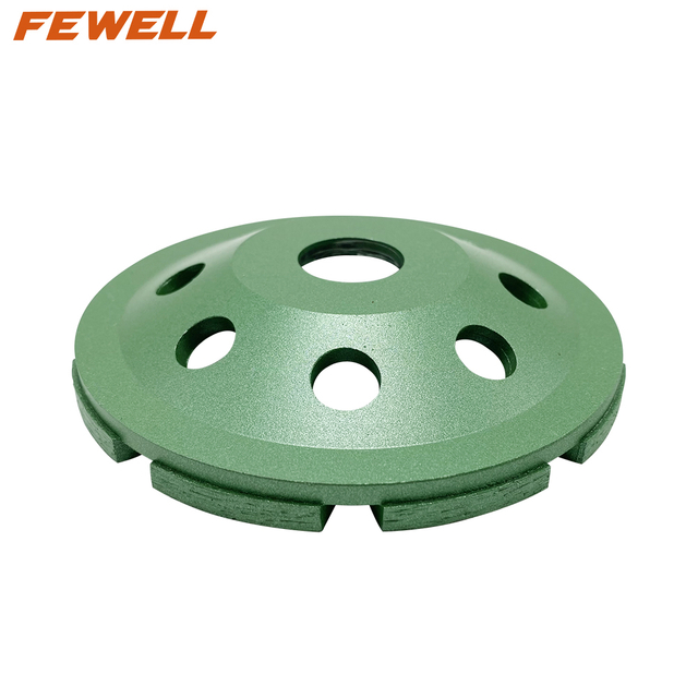 High quality cold Press 4.5inch 115*22.23mm single row diamond grinding cup wheel for surface grinding 