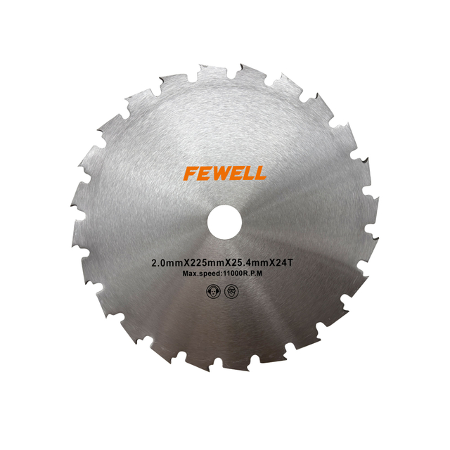 Brush Cutter 24T 225mm 2.0mm 25.4mm Brush Cutter Blade Grass Garden Tools
