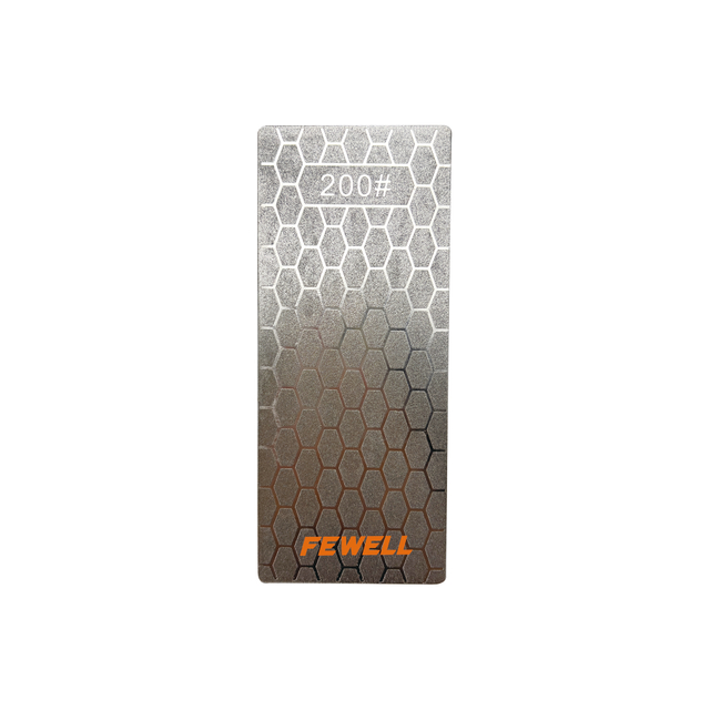 200# Rectangular Electroplated Diamond Grinding Sharpening Knife Honeycomb Pattern Grinding Stone Diamond Sharpener 