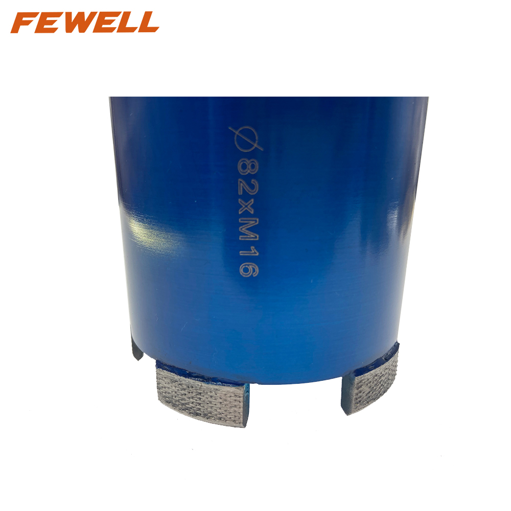 High quality Laser Welded 82*10*100*M16 diamond rooftop arix segments core drill bit for cutting reinforced concrete