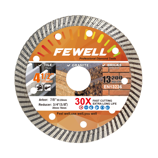 High quality ultra thin turbo diamond saw blade for cutting ceramic tile granite concrete