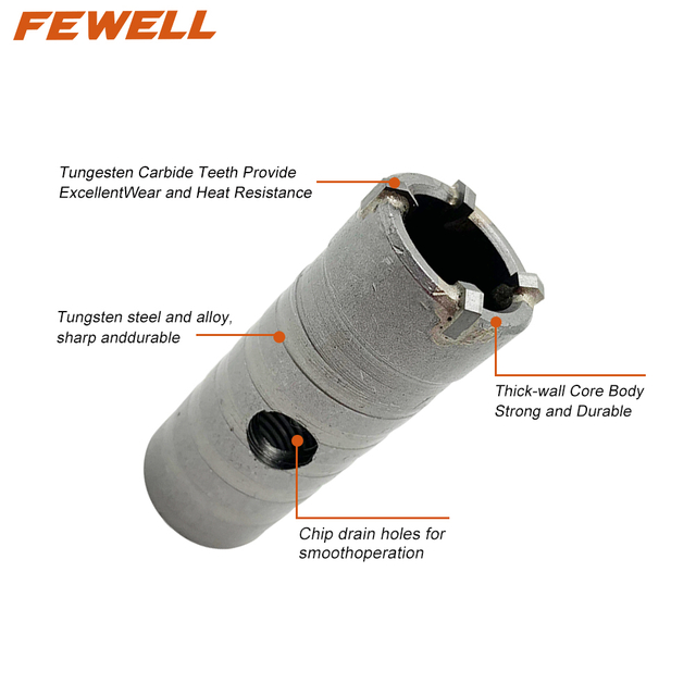 High quality hollow electric hammer drill 30-150mm TCT wall hole saw for concrete and wall