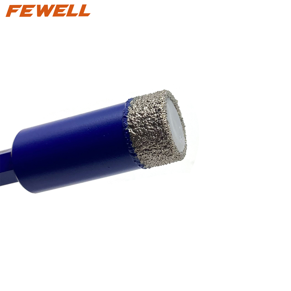 Vacuum Brazed 18mm hex shank hole cutter core drill bits for drilling porcelain tile ceramic marble