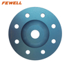 High quality Silver Brazed 4inch 100*5*15mm diamond grinding cup wheel for concrete