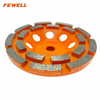 High quality Silver Brazed 4.5inch 115*5**M14 double row diamond grinding cup wheel for concrete stone