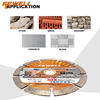 Premium Quality 115-125mm Cold Press Disc 10mm Height Segmented 4.5-5 Inch Diamond Saw Blade for Cutting Stone, Brick, Block, Masonry And Concrete