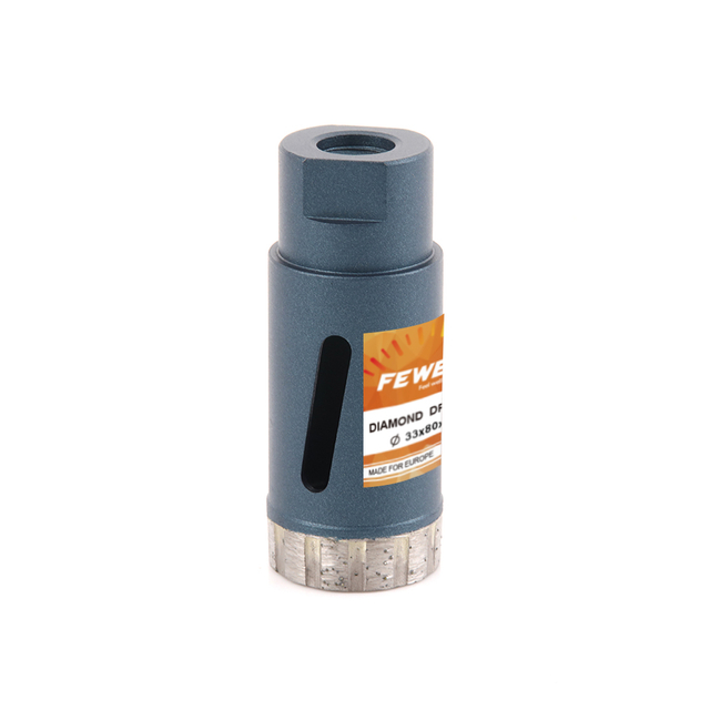 High quality Silver Brazed 33*10*80*M14 thread diamond continuous rim Core drill bit for granite