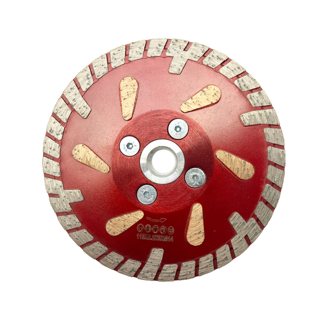 High quality Syrian market hot press 4/4.5/7/9inch 105/115/180/230*9*M14 flange turbo diamond saw blade for cutting concrete