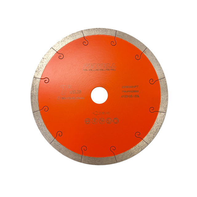 Hot Press Music Slot J Slot Continuous Rim 7inch to 9inch Wet Porcelain Tile Ceramic Diamond Saw Blades Cutting Disc