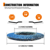 40-60 Grit Bevel Type 29 Flap Disc Blue Zirconium 115x22.23mm Flexible Sanding 4.5inch Flap Disc for Grinding Metal Stainless Steel