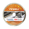 High quality Hot Press 4.3inch 110*1.4*5*20 continuous Rim diamond saw blade for wet cutting Ceramic Tile Porcelain