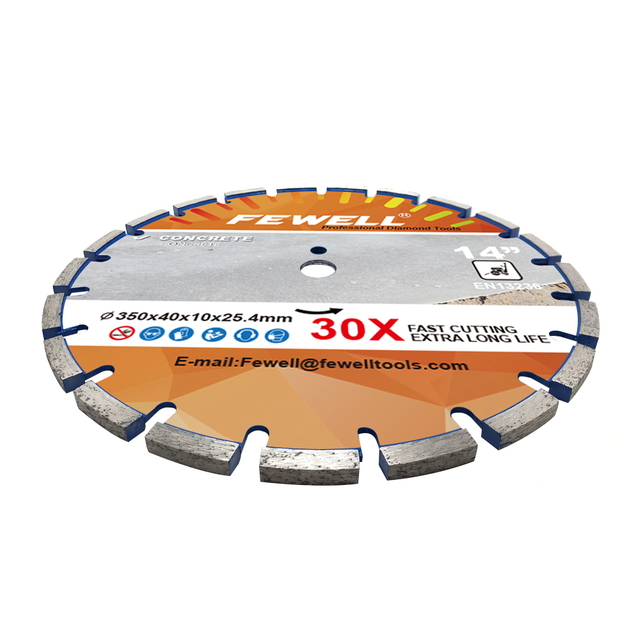 Laser Welded 10mm Thickness 14in 350*10*25.4mmmm Crack Chaser Diamond Tuck Point Saw Blade for Cutting Concrete