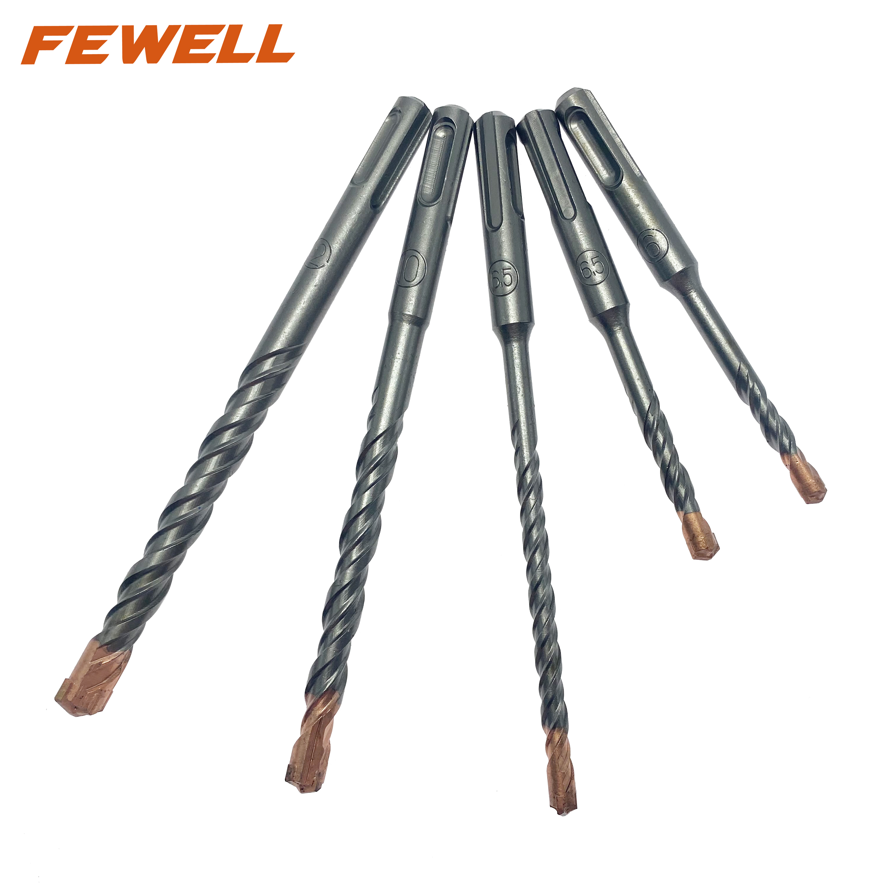 Top quality 5Pcs SDS Plus Cross Tip 6/6.5x110mm 6.5/10/12x160mm Electric Rotary Hammer Drill Bits Set for concrete granite