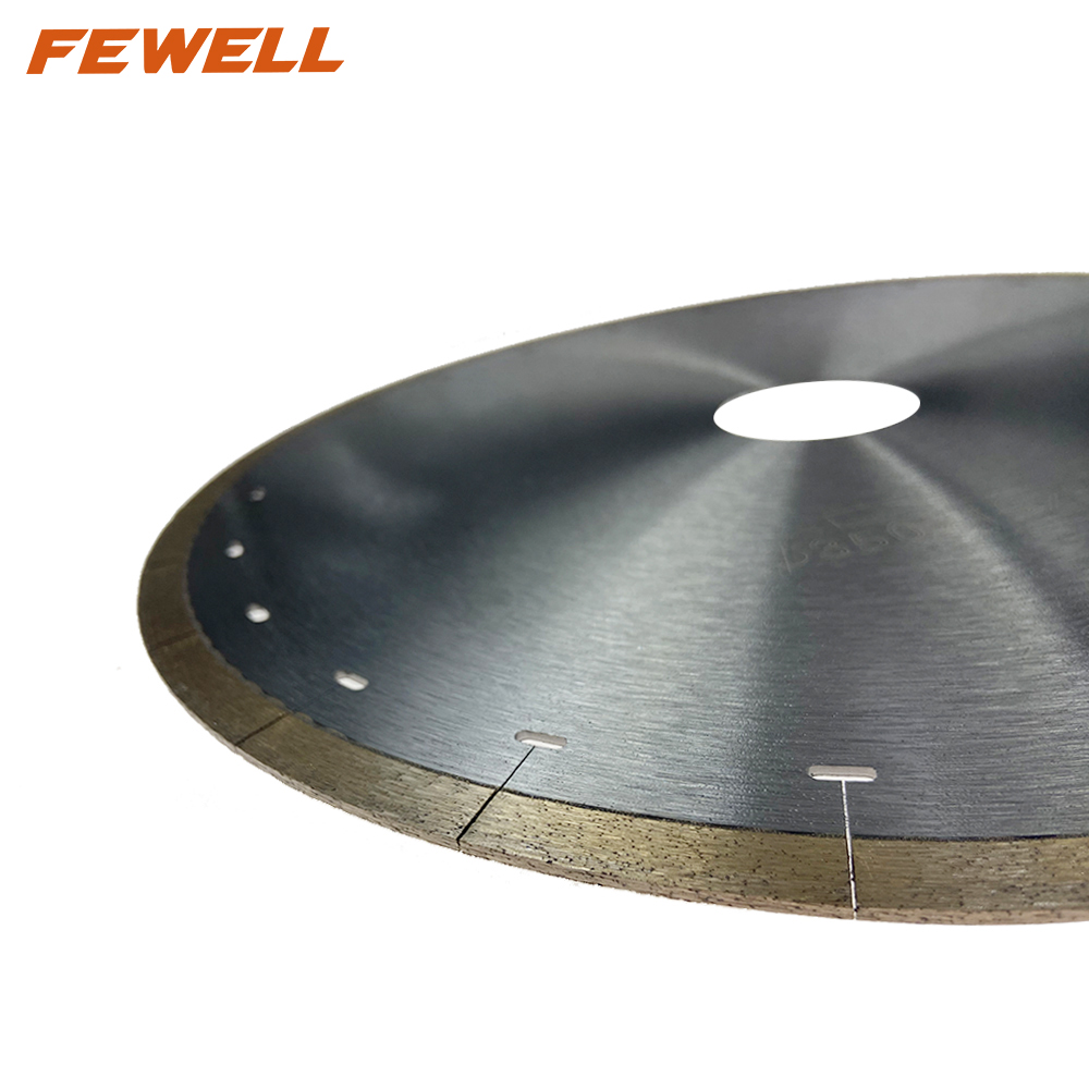 Hot Press 12inch 350*2.2*10*50mm with T slot continuous Rim diamond saw blade for cutting ceramics