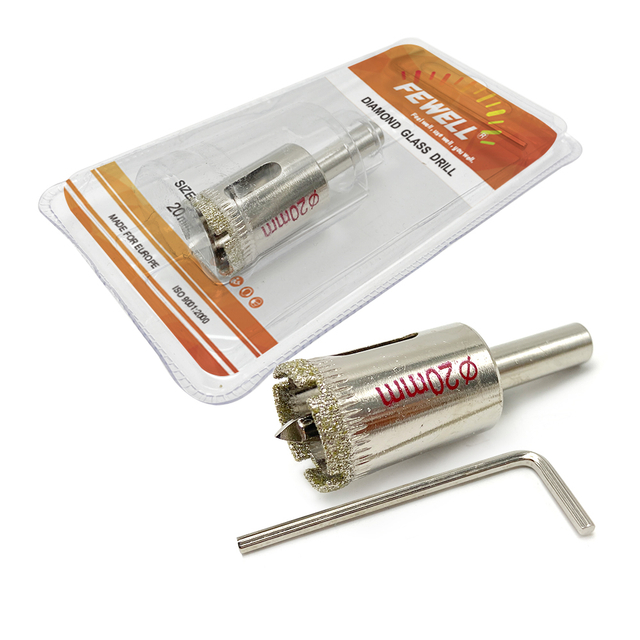 High quality electroplated diamond positioning glass hole saw 20-120mm for drilling marble porcelain tiles