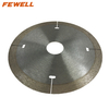 High quality Hot Press 4-7inch 105-180*7mm T slot continuous rim diamond saw blade for wet cutting hard ceramic tile marble