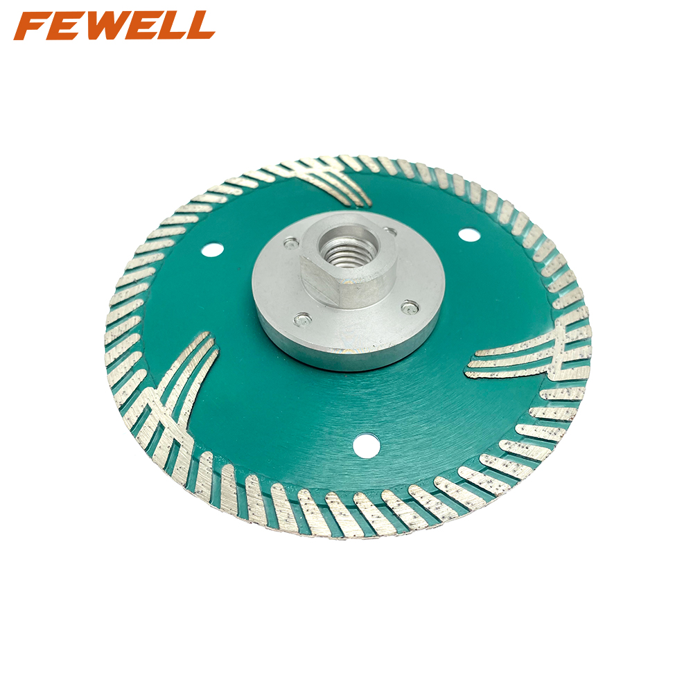High quality 5/9inch Hot Press 125/230*9*M14 with protective teeth turbo diamond saw blade for granite 
