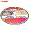 Premium quality 14/16inch 350/400*15/20*60 with 50mm ring Silver Brazed silent steel core arix segment diamond saw blade for cutting granite