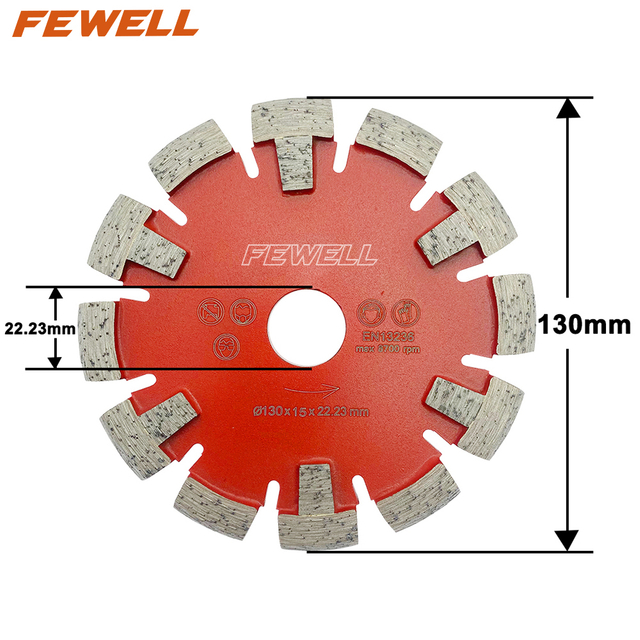 Premium quality 130*15/16/17*12*22.23mm U Shape Wall Floor heating Grooved Crack Chaser Diamond Tuck Point Saw Blade for grooving concrete 