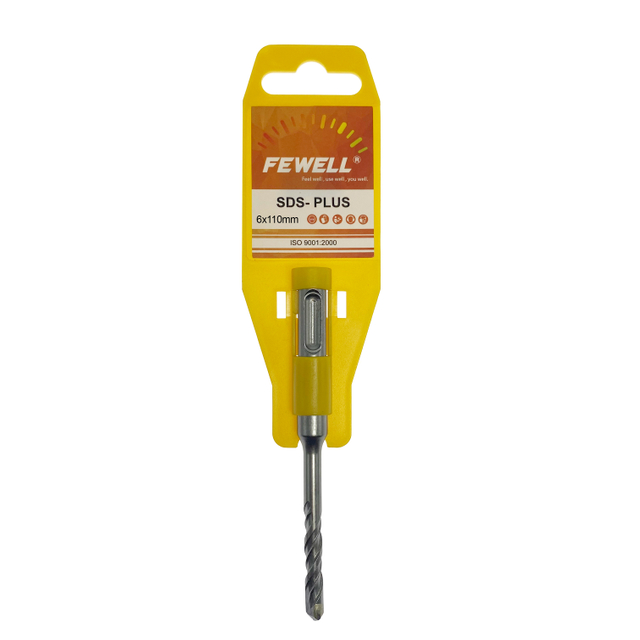 High quality SDS plus Carbide Single Tip 6mm Double Flute Electric Hammer Drill Bit for Concrete wall Masonry Hard Stone Granite